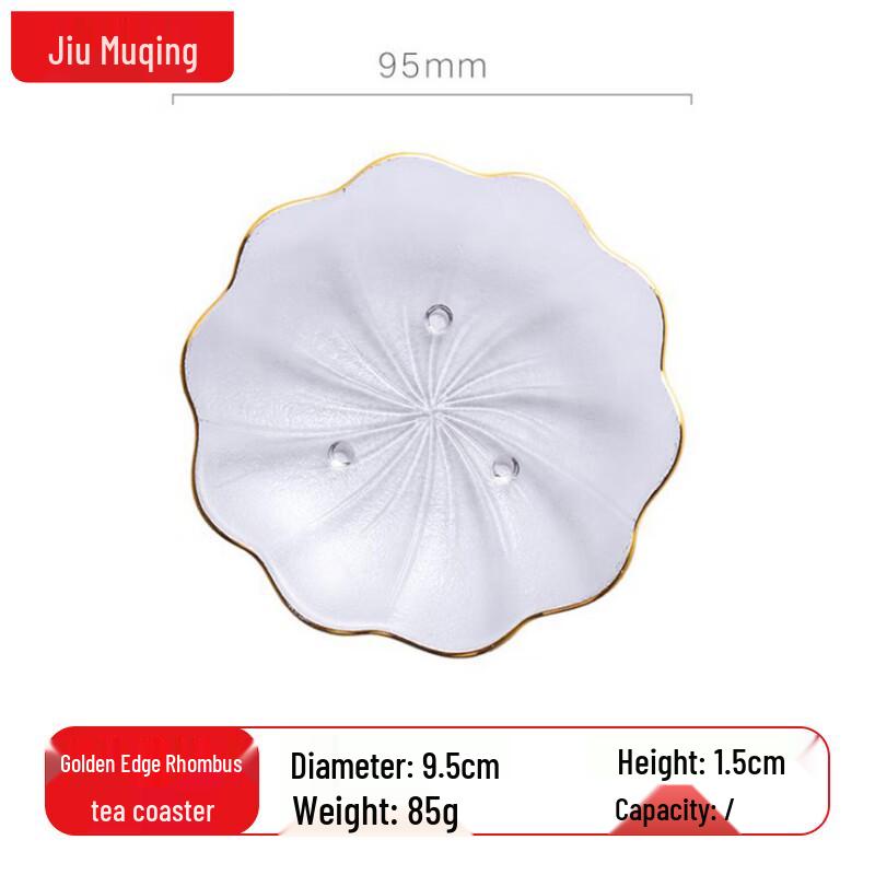JIUMUQING Glass Teacup Coaster