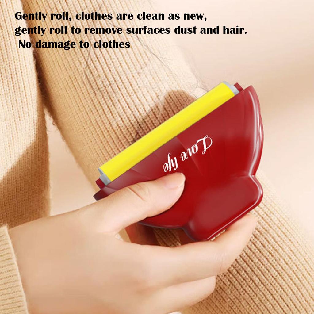 Portable Lint Roller Strong Sticky Lint Roller for Clothing Shell Shape Household Lint Roller Reusable Sticky Remover Cleaner