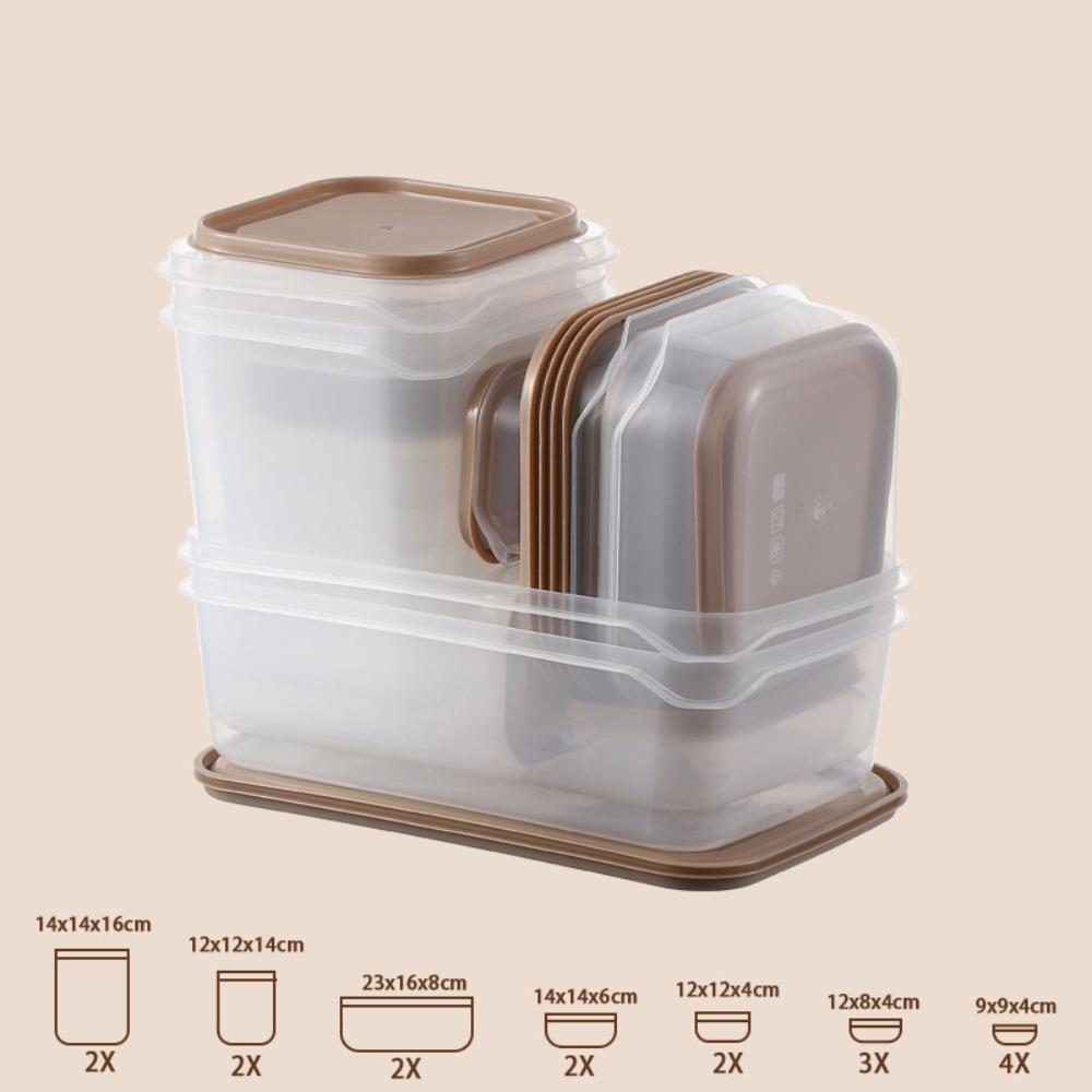 17Pcs/Set Plastic Fresh Keeping Box with Lid Airtight Container Meal Prep Container Dishwasher