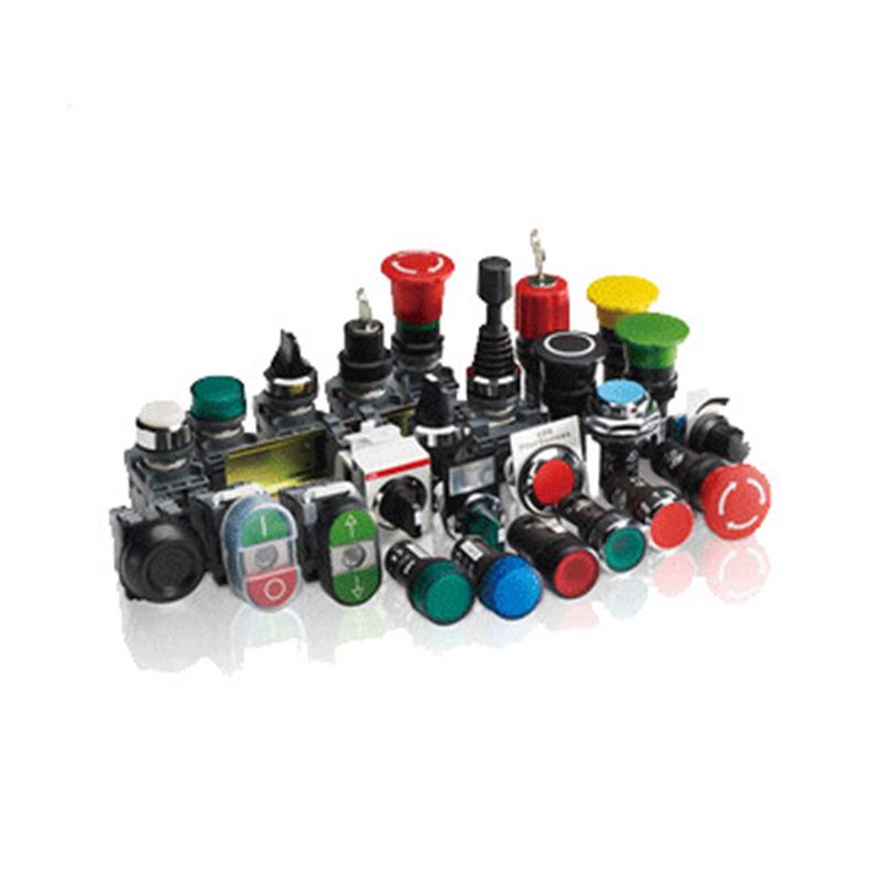 ABB Button CP1 Series: CP1-30W-10, CP1-30Y-11, CP1-31R-10.