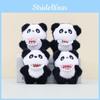Love Bib Heart Panda Plush Keychain Toy Cartoon Stuffed Doll Gift Decoration