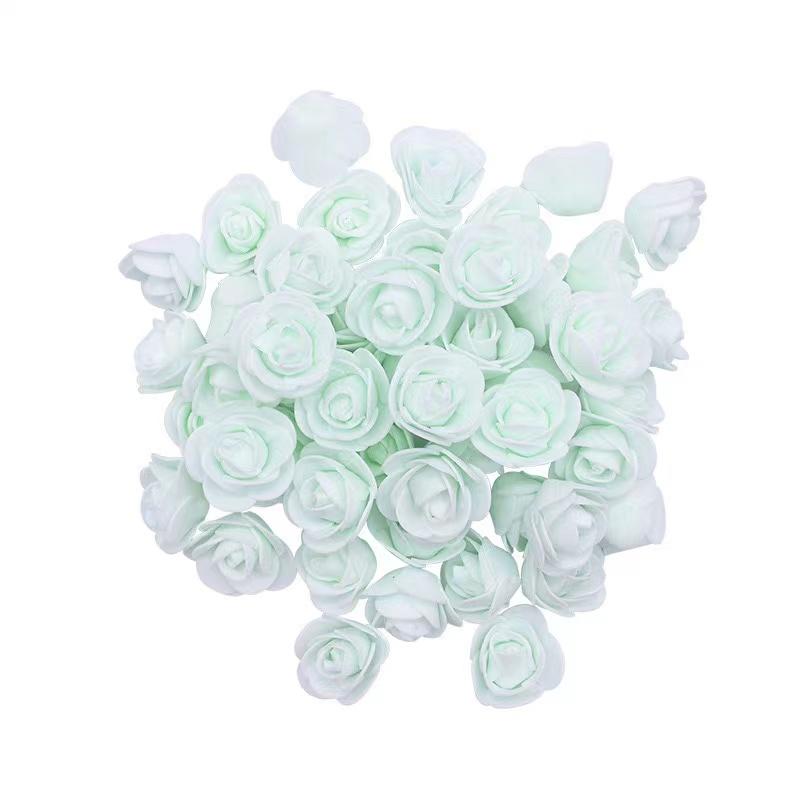 50~500Pcs 3.5cm PE Foam Rose Head Artificial Flower For Wedding Birthday Party Home Decor DIY Bear Rose Valentines Day Gifts