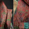 Red Green Undulating Veins Gilded Jacquard Heavy Texture Three-dimensional Chinese Style Coat Jacket Clothing Design Fabric