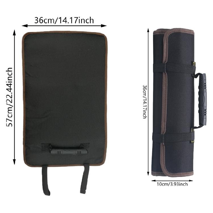 Professional Tool Roll Organizers With Secure Closure&Convenient Carry Handle Suitable For Tradespeople, Organized Work