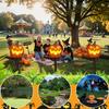 Solar Stake Lights Outdoor Pumpkin Design Garden Lights Halloween Ground-Stick Pumpkin Lanterns For Outdoor Lawn Parking