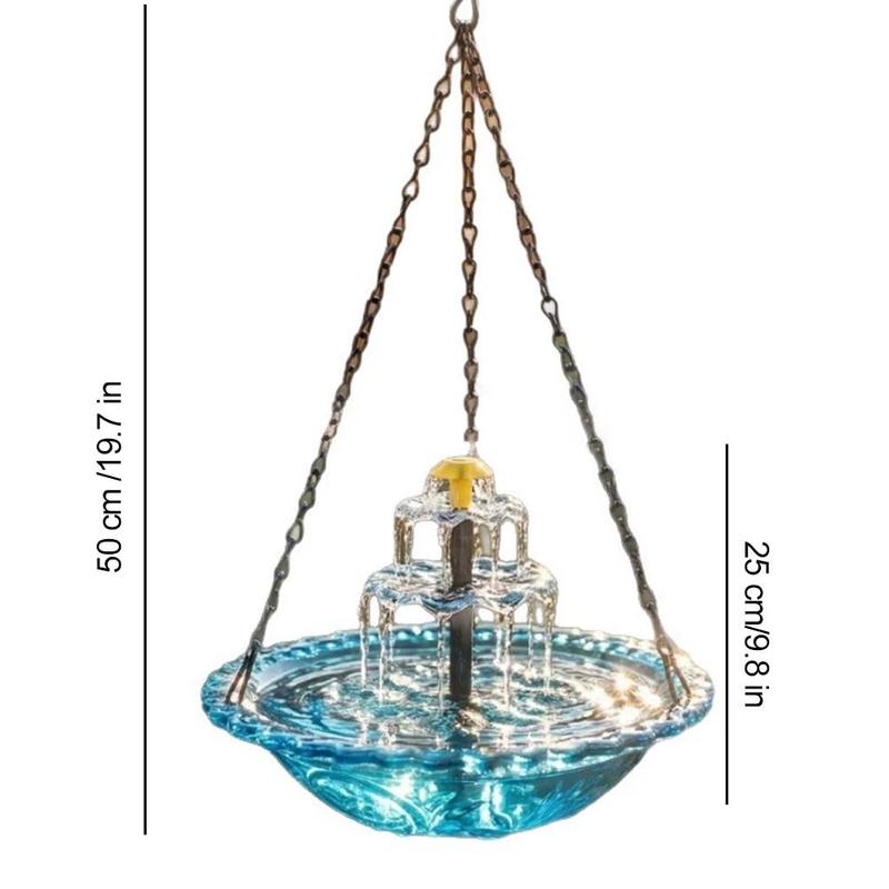 Waterfall Hanging Bird Bath Fountain Garden Courtyard Terrace With Fountain Bird Bathroom With Hook Bird Drinking Tray Outside