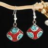 Retro Earrings For Women Nepalese Exotic  Earrings Vintage Ethnic Style Luxury Jewelry Mysterious Blessing Handmade Gift