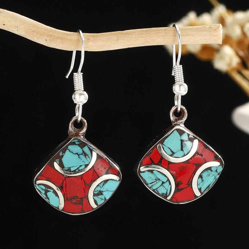 Retro Earrings For Women Nepalese Exotic  Earrings Vintage Ethnic Style Luxury Jewelry Mysterious Blessing Handmade Gift