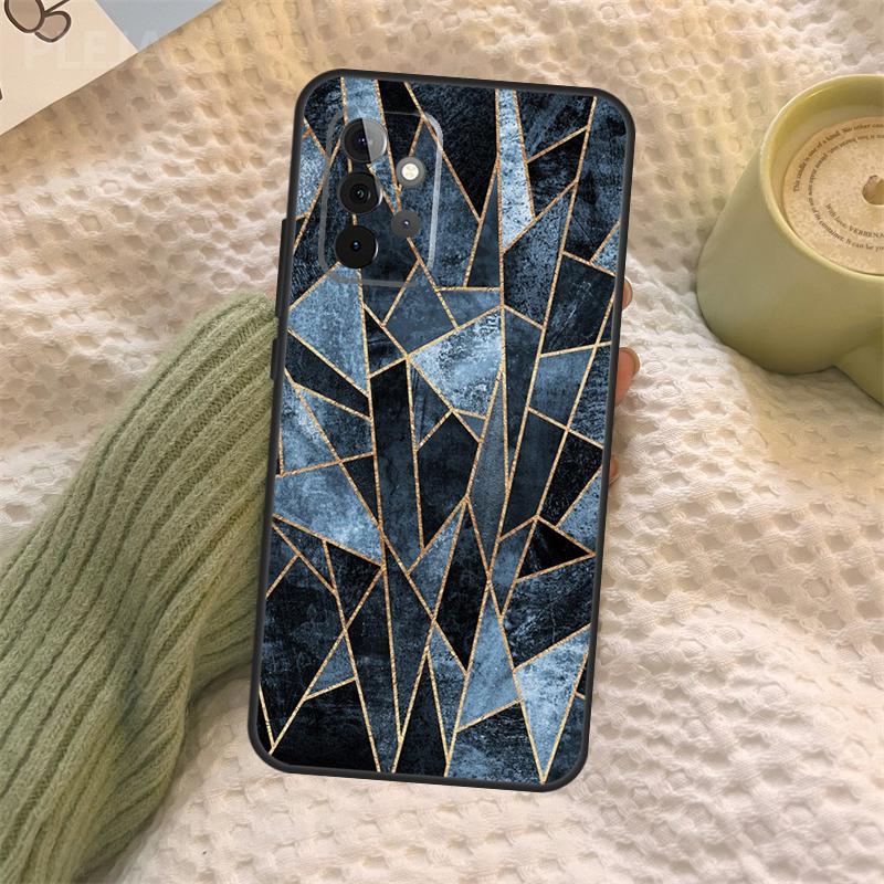 Marble Geometric Art Case For Samsung Galaxy A35 A15 A55 A53 A33 A13 A36 A56 A26 A16 A22 A32 A52 A54 A34 A05 A06
