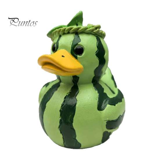Creatieve Figuur voor Slaapkamer Whimsical Watermeloen & Pitahaya Eend Figuur, Grappig Hars Beeldje, Schattige Dierlijke Verzamelobjecten Bureau Decoratie Huis