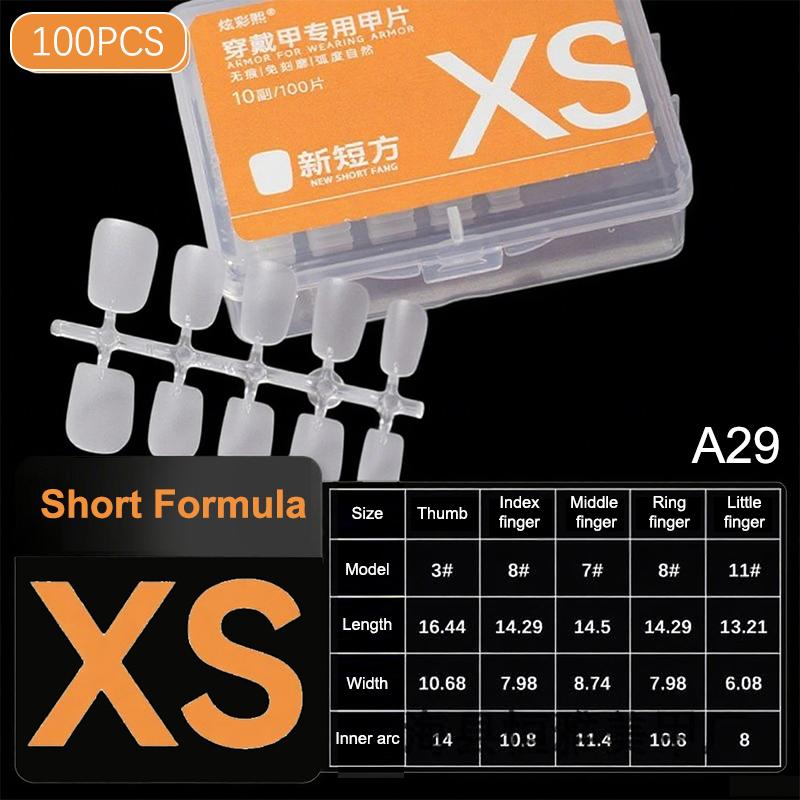 {MX} 100pcs Clear Full Cover Press On Nail Tips Ultra-Thin False Nails Patches Gel Nail Art Extension Manicure Accessories