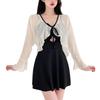 [EnagmourCheripo] Women's One-Piece Swimsuit, Sexy, Figure-Flattering, Bust-Covering, Lightweight, Off-Shoulder, Stylish, Cute, Solid Color, All-in-On
