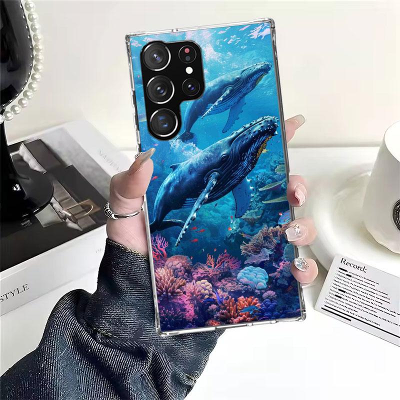 Humpback Whale Sea Giant For Samsung Galaxy Note 20 Ultra 9 8 10 Pro Phone Case S10E S10 Lite S9 Plus S8 + S7 Edge A6 A7 A8 J4 J