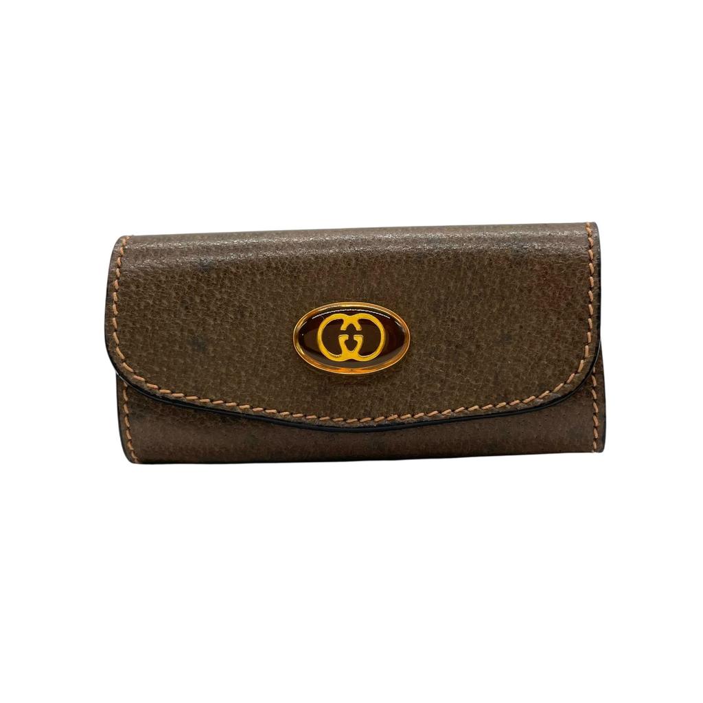 Used GUCCIKey Holder  Brown Leather Unisex