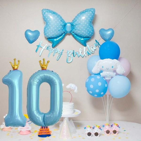 

Yeonji Market Kuromi My Melody Kitty Cinnamoroll Sanrio Набор воздушных шаров на день рождения, Синий набор Cinnamoroll 10