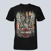 T-shirt Grafica Libertà Uomo Manica Corta Nera Girocollo