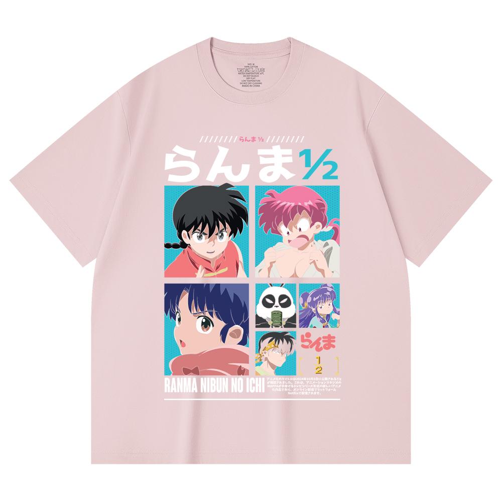 230 Gsm 100% Cotton Ranma 12 V1 Print Unisex Heavy Cotton T Shirt