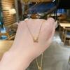 Micro-Set Zircon Waist Pendant Necklace Elegant Versatile Fade-Resistant Fashion Jewelry