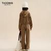 Tao Ding Girls' Spliced Hooded Sport Tracksuit Set