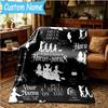 Custom Name Magical Three Witch Blanket Bedding Blanket for Women Men, Soft Throw Blankets for Couch,Bed, Picnic, Christmas Gifts