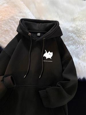 Men's Trendy Printed Hooded Sweatshirt - New Loose-Fit Autumn/Winter Hoodie