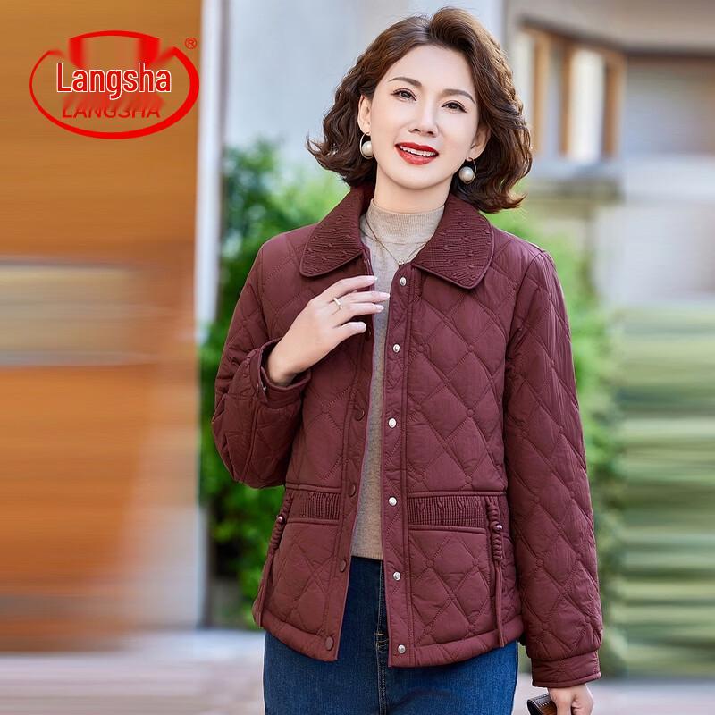 LangSha Women s Lightweight Autumn/Winter Short Padded Jacket 3XL