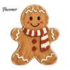 Small Wooden Candy Cane Decor Christmas Gingerbread Man Decor, Rustic Gingerbread, House Figurines, Xmas Cute Lady Figurines Tabletop Ornaments
