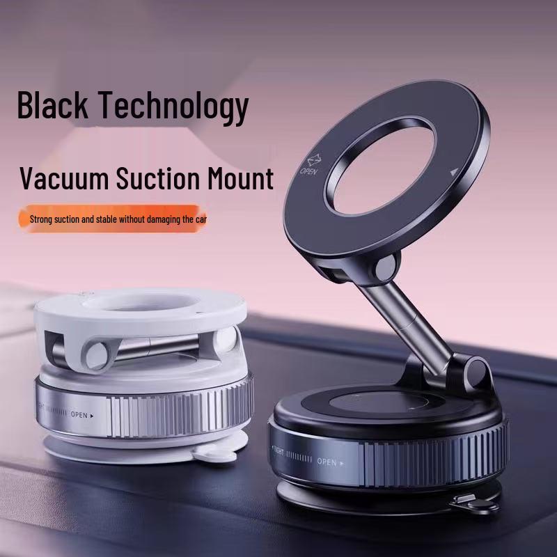 2025 Magnetic Car Phone Holder: Strong Vacuum Suction for Center Console Navigation
