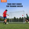 Soccer Rebound Trainer, 8x6FT Iron Soccer Training Equipment, Sports Football Rebounder Wall with Double-Sided Rebounding Net & Goal, Perfect for