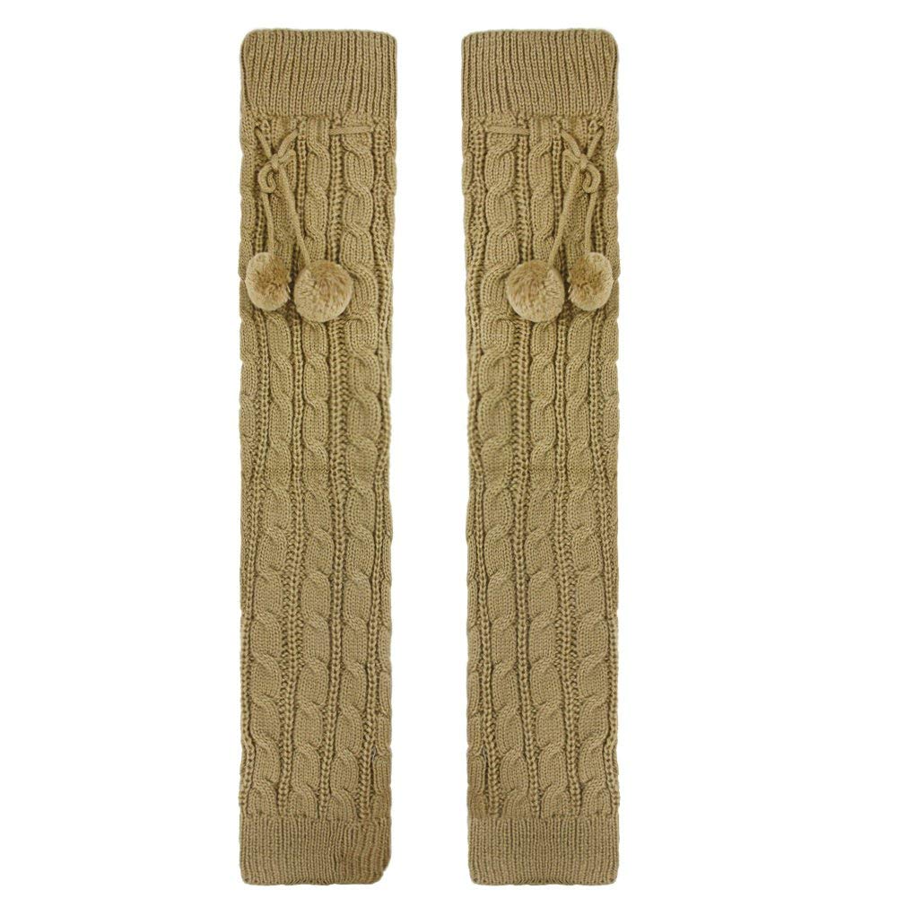 Folove Fluffy Long Knit Leg Cold Loose Ankle Perfect for and Warmers, Protection, Women's Thigh-Length Socks, Cute, Warm, Stylish, Warmers, Stretchy,