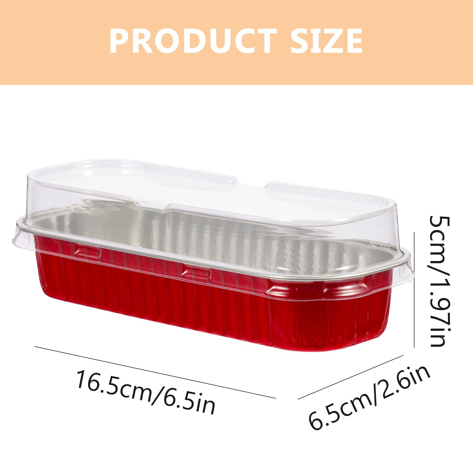 

30Pcs Premium Transparent Cake Box Rectangular Food-Safe Foil Cake Carrier for Bakery Dessert Packaging Birthday Party Home Use красный