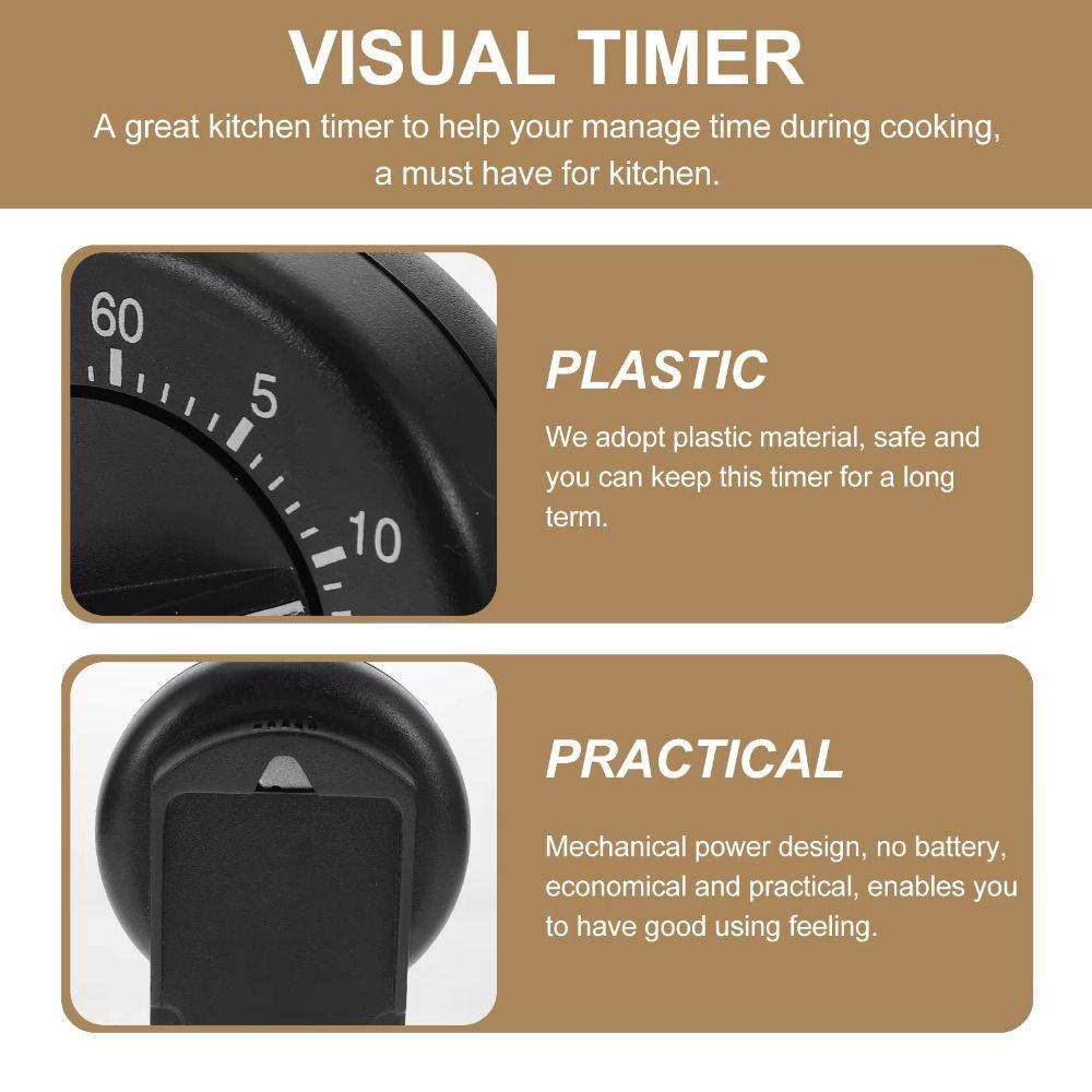 60 Minute Kitchen Timer Round Countdown Timer Visual Reminder Cooking Timer  Study Office