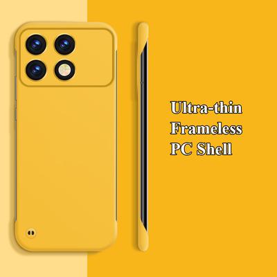 Ultra-thin Frameless Matte Anti-fingerprint PC Case For Xiaomi Poco X6 Pro Shockproof Back Cover Shell