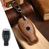 Leather Car Remote Key Case Cover  for Mercedes Benz A C E S G Class W204 W205 W212 W176 X167 W463 GLC CLA GLK GL Protector Fob