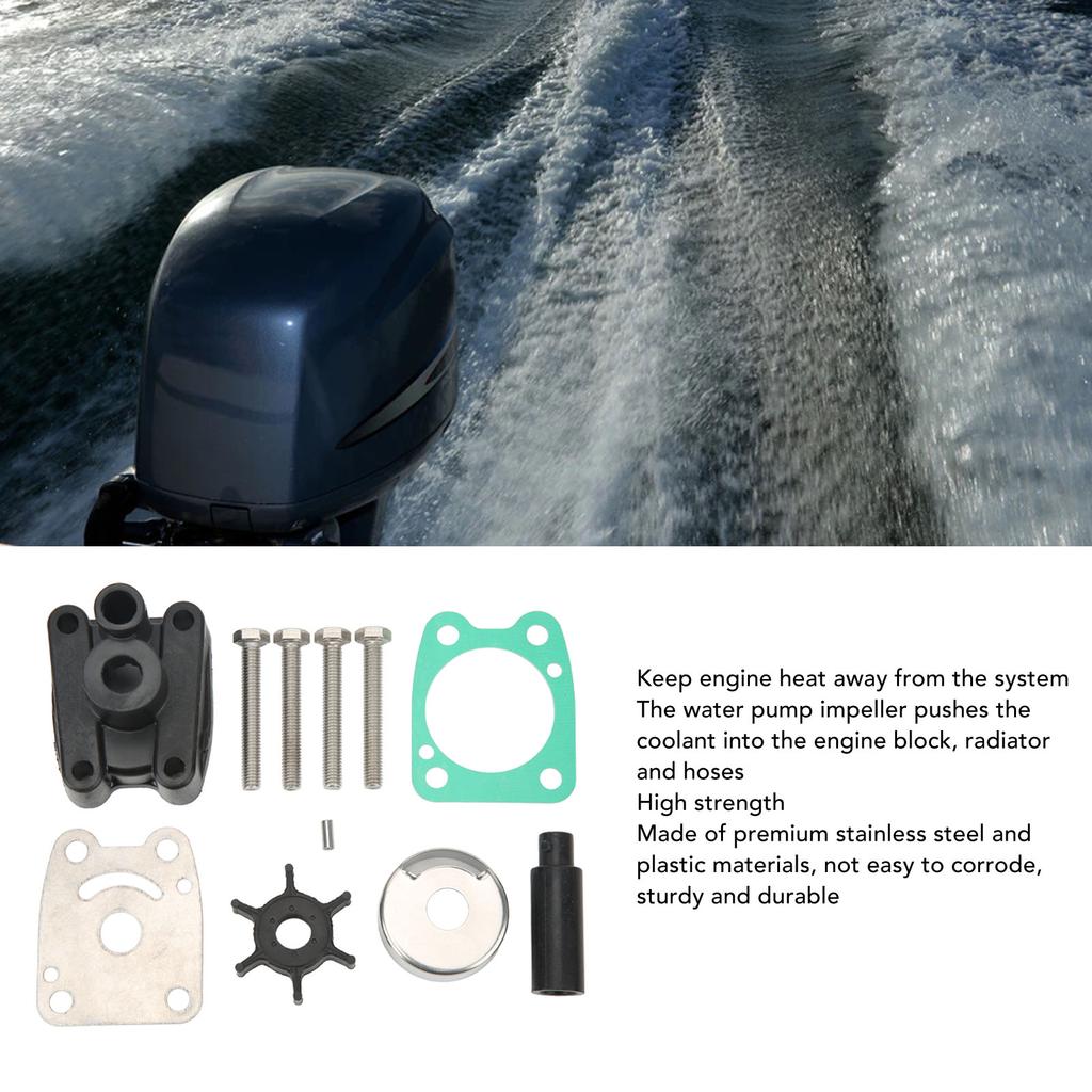 Marine Water Pump Impeller Kit High Strength Outboard Motor Water Pump Repair Kit for 2 Stroke 4 Stroke 4HP 5HP 6 HP