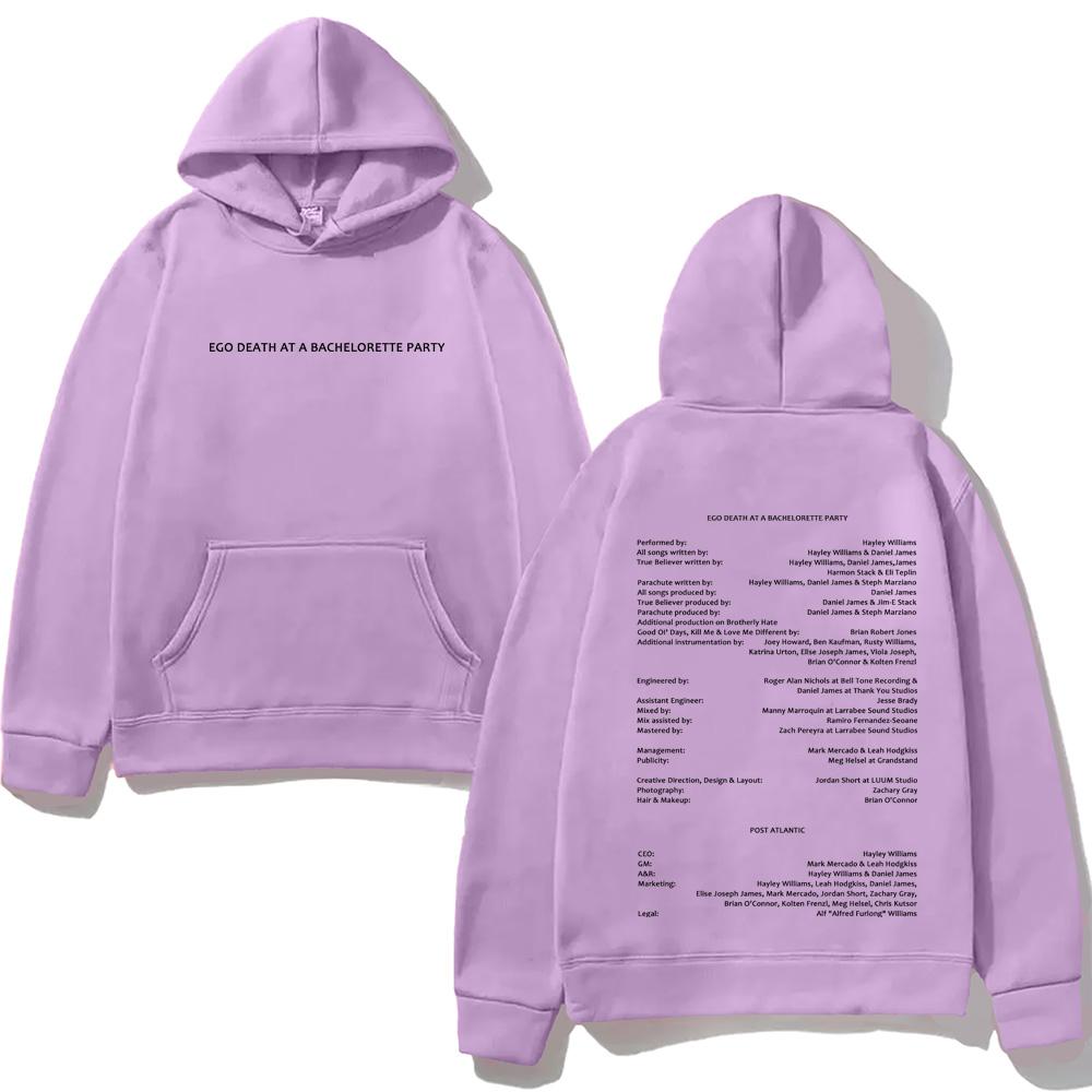 Hayley Williams NEW HOODIE 2026 Winter HighQuality Moletom EGO DEATH AT A BACHELORETTE PARTY Graphic Printing Hoody Comfortable