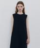 LADY VOLUME Midi Sleeveless Dress (Black)