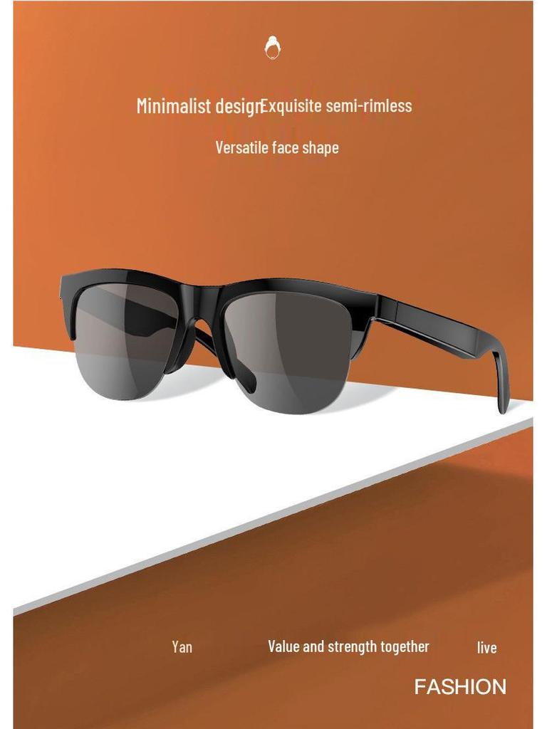 F06 Bluetooth Sunglasses with Headphones - Lightweight, Pure Sound, Shading, Sports & Leisure.