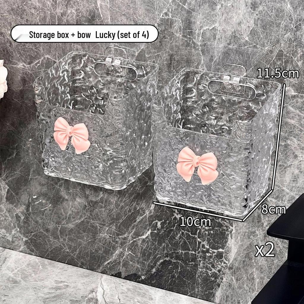 Nástěnný držák na žínky a zubní kartáčky - Úložný box bez nutnosti vrtání