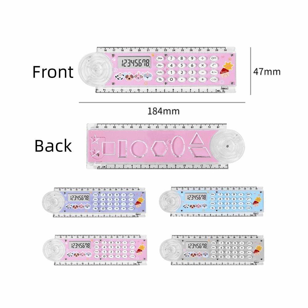 30 Cm Measurement Cartoon Cutter Measurer 8 Digit Calculation Clear Scientific Calculator Multi-function Ruler