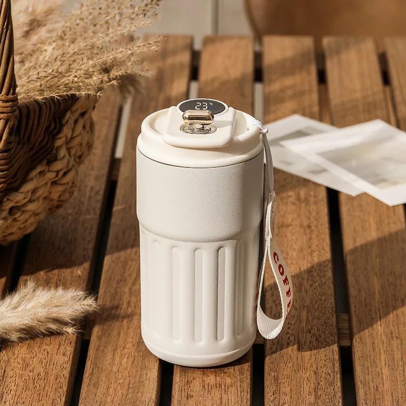 450ML Smart Thermos Bottle Water Digital Led Temperature Coffee Cup 316 Stainless Steel Vacuum Cup Office Business Portable Mug