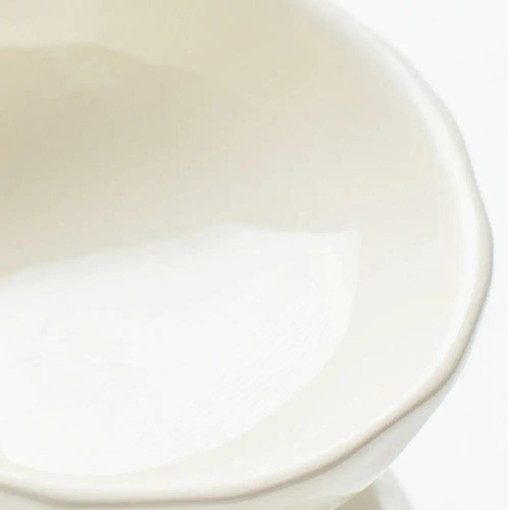 Non-slip Ceramic Pet Bowl High Foot Design, Creative Slanted Flat Mouth Food Water Feeding Basin for Cat Dog