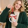 Christmas Wooden Photo with Rustic Holiday Decor for Home Tabletop Display