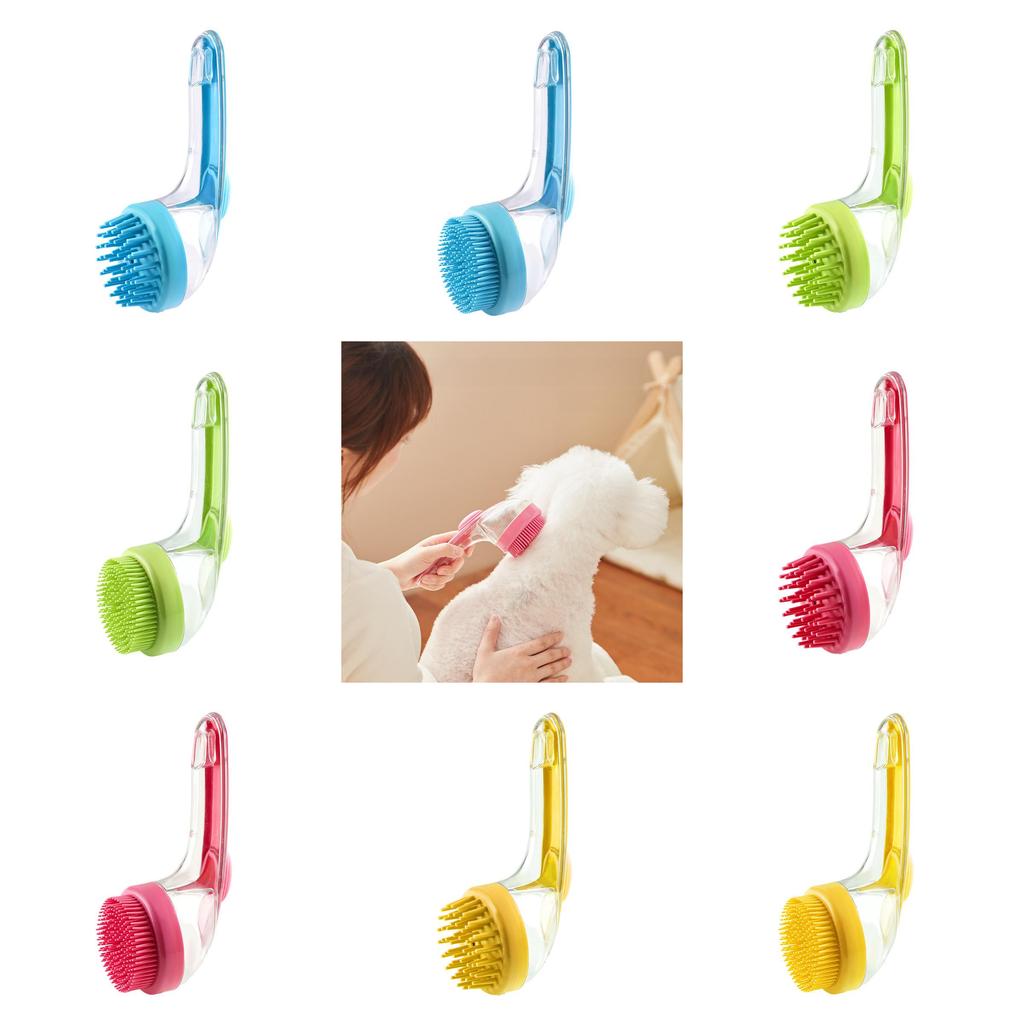 Pet Bathing Silicone Brush With Dualsize Massage For Dogs And Cats Home Grooming Tool