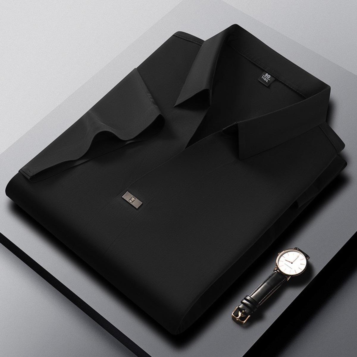 STORN Новая мужская повседневная и модная однотонная футболка-поло с коротким рукавом, удобная и универсальная летняя футболка M