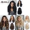 Noble Synthetic Lace Front Wigs For Women Body Wave Lace Wig 22 Inche Ombre Chocolate Brown Blonde Wigs Cosplay Lace Front Wig