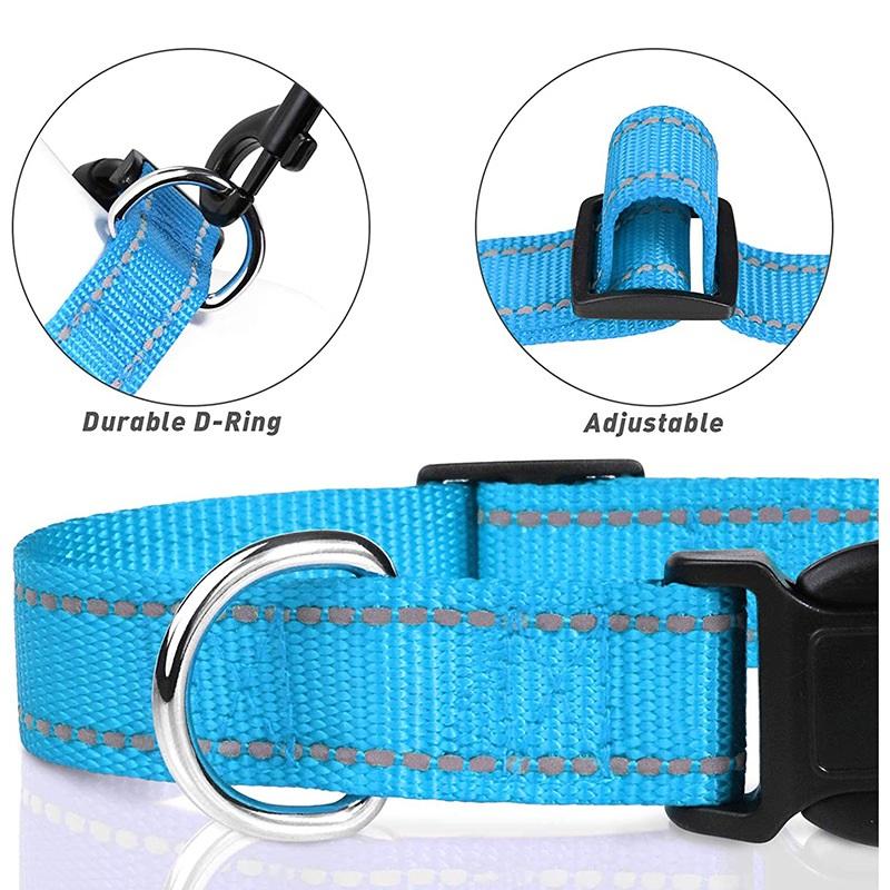 10 Colors Pet Dog Collar Nylon Neck Collar for Small Mdium Large Dog Chihuahua Leash Reflective Collars Supplies Pet Accessories 1