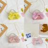 Princess Style Girls Wool Cotton Handbag With Pearl Details And Butterfly Embellishment For Everyday