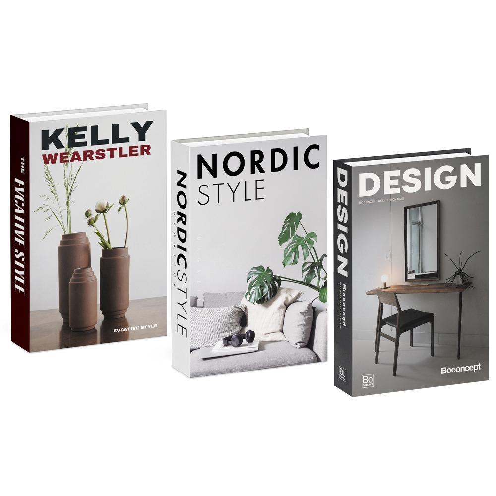 3PCS/Set Photo Props Decorative Simulation Books Paper Faux Books Creative Fake Books  Bedroom