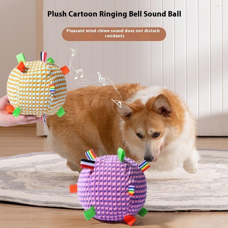 Dog Toy Sound Ball Pet Toy Grinding Toy Cat Toy Sleeping Vent Rolling Ball with Bell Ball